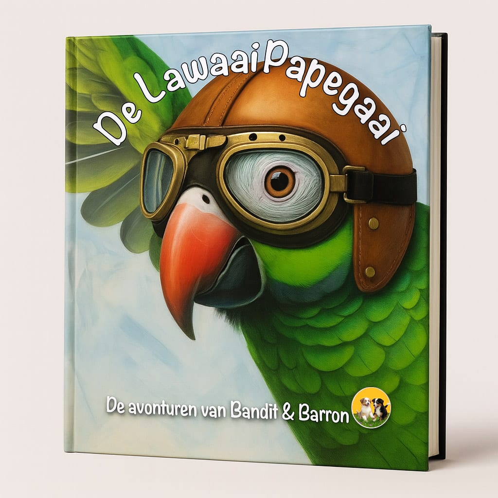 Het derde boekje in de reeks is uit: ‘De Lawaai Papegaai’ 2 Boekje 3 Christine cover 3d