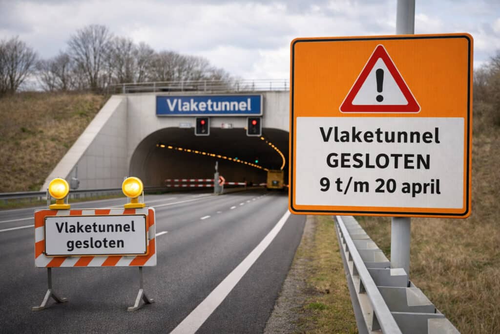 Belangrijk voor cliënten via de Vlaketunnel 4 Vlaketunnel dicht